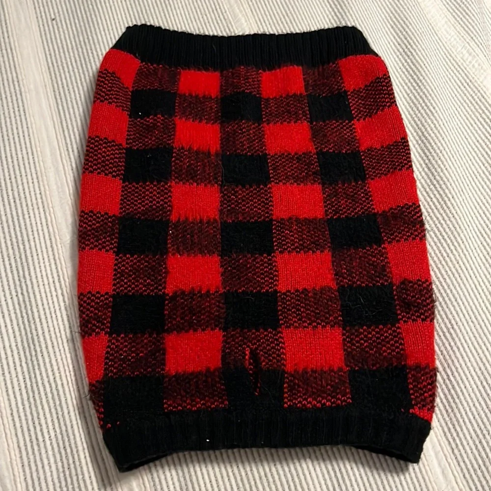 Buffalo Check Dog Sweater - Never worn